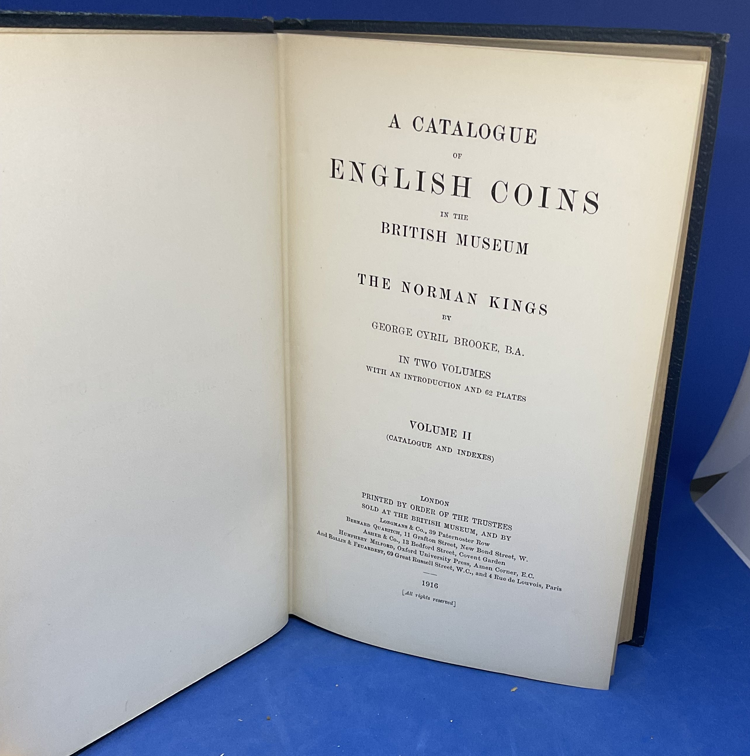 A Catalogue of English Coins in the British Museum. The Norman Kings. Vol I & II. By George Cyril - Image 4 of 5