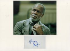 Actor, Danny Glover mounted signature piece, overall size 16x12. This beautiful item features a