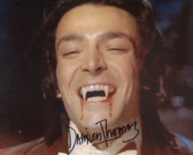 Dracula Hammer horror movie photo signed by actor Damien Thomas. Good Condition. All autographs come