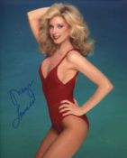 Morgan Fairchild, 8x10 sexy swimsuit photo signed by American actress Morgan Fairchild who starred