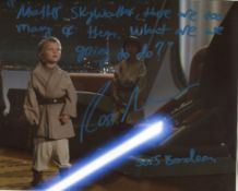 Star Wars 8x10 movie photo signed by actor Ross Beadman who has also added his line from that scene,