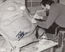 Star Wars 8x10 photo from Return of the Jedi, signed by John Coppinger, the puppeteer who gave