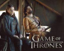 Game of Thrones 8x10 scene photo signed by actor Toby Osmond. Good Condition. All autographs come