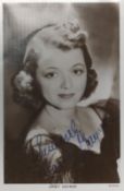 Janet Gaynor signed 6x4 black and white photo. Good Condition. All autographs come with a