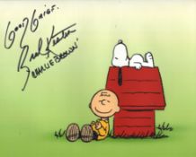 Peanuts & Charlie Brown 8x10 photo signed by Brad Kesten, the voice of Charlie Brown. Good