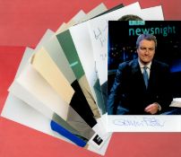 BBC News Readers Collection of 9 Signed Photos approx size 6 x 4 Includes Gavin Esler, Charlie