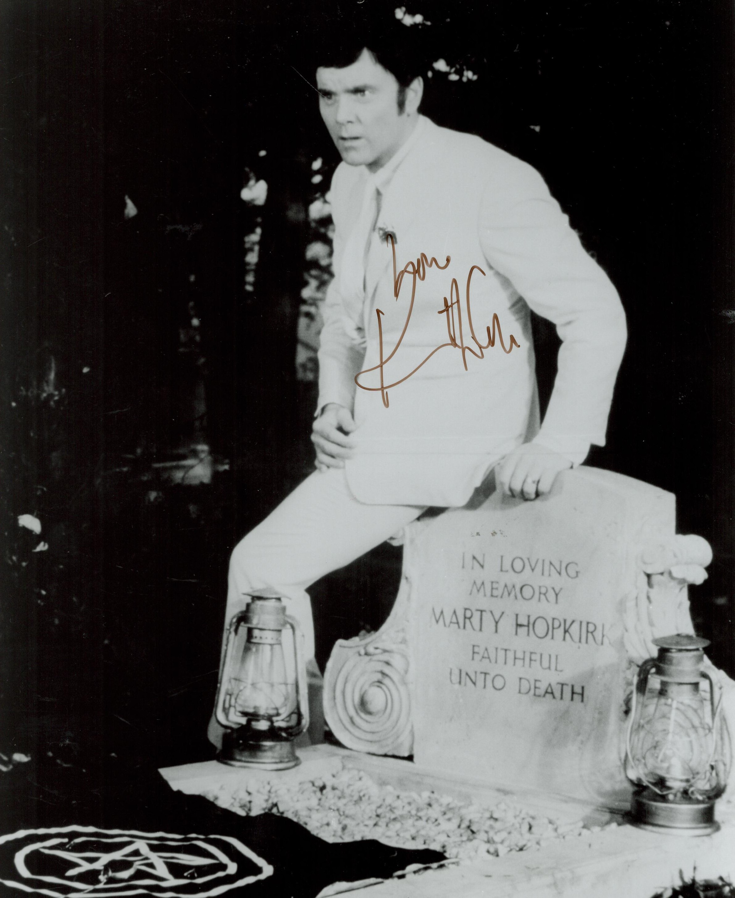 Kenneth Cope signed 10x8 black and white photo from Randal and Hopkirk Deceased. Good Condition. All