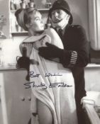 Carry on Sergeant comedy movie photo signed by actress & Bond girl, Shirley Eaton. Good Condition.