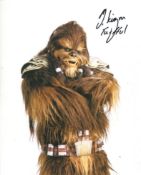 Star Wars Wookie 8x10 photo signed by aussie Basketball legend and actor Michael Kingma as the