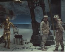 Star Wars A New Hope 8x10 scene photo signed by actor Jack McKenzie as Cal Alder. Good Condition.