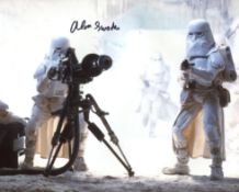 Star Wars A New Hope 8x10 action scene photo signed by stormtrooper Alan Swaden. Good Condition. All