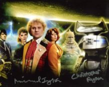 Doctor Who 8x10 photo signed by actor Michael Jayston as The Valeyard and Christopher Ryan as Lord