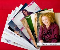 Films & TV Collection of 10 Signed photos approx size 6 x 4 includes Charlie Dimmock, Susan Cookson,