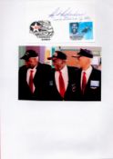 Tuskegee Airman Roy Richardson Signed Signature Card With Photo Attached to A4 White PaperAll