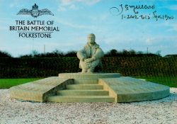 J.G. Millard (262 and 615 Sqns) Signed The Battle of Britain Memorial 6x4 Colour PostcardAll