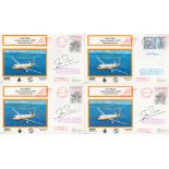 Collection of 4 Signed First Flight Airbus Industries A320 Toulouse France First Day Covers.