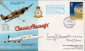 Flt Lt B Underwood Signed Classic Aircraft First Day Cover. 3 of 50 Covers Issued. 22p British Stamp