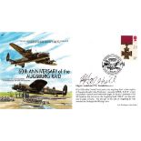 WW2 Flt Lt PA Dorehill DSO DFC Signed 60th Anniversary of the Augsburg Raid FDC. 109 of 300. British