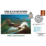 WW2 Chan Chandler DFC and Bar Signed 50th Anniv The Dambusters FDC. 52 of 65. British Stamp with