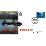 WW2 Flt Lt Alan E Quinton DFM Signed The Dambusters FDC. 14 of 20. British Stamp with 21 March