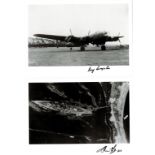 WW2 Collection of 2 Signed 7x5 inch Black and White RAF Photos. Signatures from Ray Grayston on