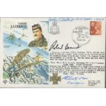 WW2 RAF Roland Beaumont, John Keatings and 1 other Signed Captain JA Liddell VC MC Flown FDC.
