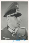 German General Alfred Müller Signed 5x3.5 inch black and white portrait photoAll autographs come