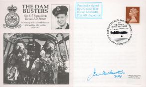 Dambuster Joe Warburton DFC Signed The Dam Busters FDC. British Stamp with 17 May 1993 PostmarkAll