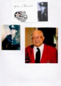 Tuskegee Airman Harry Alexander Signed Signature Card With Photo Attached to A4 White PaperAll