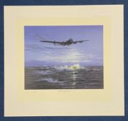 Aviation Artist Simon W Atack Signed on his own print titled Enemy Coast Ahead. Signed in pencil.