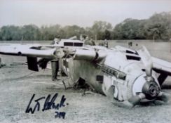 Flt Lt William T Clark Signed 7x5 inch Black and White Photo. Good ConditionAll autographs come with