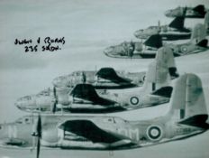 Sgt Owen V Burns Signed 8x6 inch Black and White Spitfire PhotoAll autographs come with a