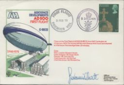 AD500 first flight cover in 1979. Signed by the pilot Giovanni Abrate and postmark of 3rd February