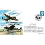 WW2 Wg Cdr E E Rodley DSO DFC AFC Signed 60th Anniversary of the Augsburg Raid FDC. 153 of 300.