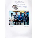 Tuskegee Airmen Edward Tillman, Leo R Gray and 1 other Signed Signature Card, Attached to A4 White