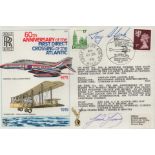 Tony Alcock and Norman Brown Signed 60th Anniv of the 1st Direct Crossing of Atlantic flown FDC.