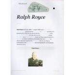 US Army General Ralph Royce Signed Autograph Album Page Cutting. Signed in blue inkAll autographs