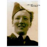WW2 Flt Lt Ken Thomas DFC of 222nd Squadron Signed 7x5 Black and White Photo. Signed in black inkAll