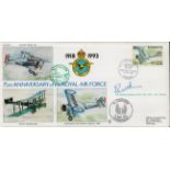 Sir Michael Beetham GCB CBE DFC AFC Signed 75th Anniversary of the RAF Flown FDC. 279 of 994