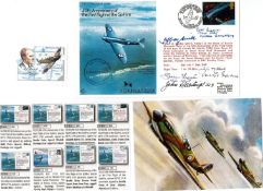 WW2 Jeffrey Quill and 4 Others Signed 50th Anniv of 1st flight of Spitfire FDC. Further signed by