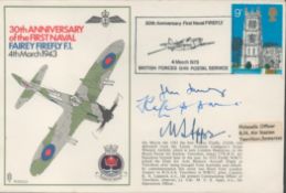 30th Anniversary of the First Naval Fairey Firefly F.1, 4th March 1943. Signed by the Firefly