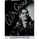 WW2 Air Vice Marshal Johnnie Johnson CBE DSO DFC Signed Signature Card Attached to inside page of