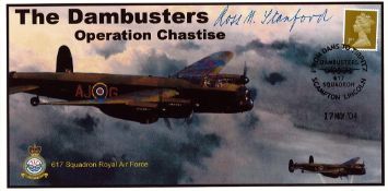 WW2 Ross M Stanford (RAAF) Signed The Dambusters- Operation Chastise FDC. 3 of 9. British stamp with