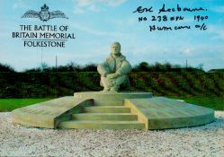 Eric Seaborne (238th Sqn) Signed The Battle of Britain Memorial 6x4 Colour PostcardAll autographs