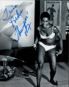 Trina Parks signed 10x8 black and white photo as Thumper in Diamonds are Forever. Good condition.