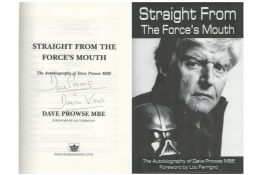 Dave Prowse signed Straight From The Forces Mouth hardback book signature on the inside title