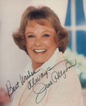 June Allyson signed 10x8 colour photo. Good condition. All autographs come with a Certificate of