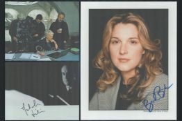 James Bond Collection of 3 Signed 10x8 inch Photos inc Malcolm Sinclair (Plays Villain Dryden),