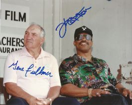 Boxing Gene Fullmer and Ken Norton Signed 10x8 Colour Photo Showing the Pair Sat Together. Signed