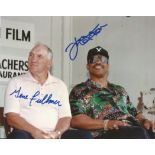 Boxing Gene Fullmer and Ken Norton Signed 10x8 Colour Photo Showing the Pair Sat Together. Signed